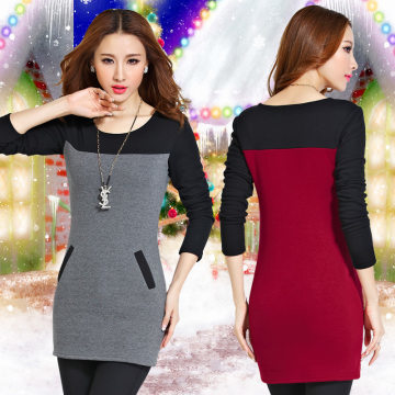 2015年秋冬长袖打底衫大码修身中长款T恤女加绒加厚1113——深圳市龙华新区双玉藏衣阁服饰批发商行产品库介绍